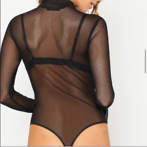 Lulu’s Mock Neck Bell Sleeve Body Suit - Picture 7 of 7